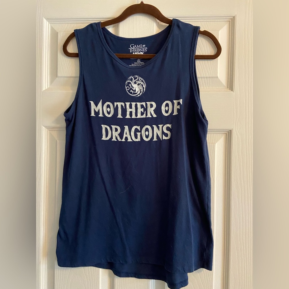 HBO Game of Thrones Navy Mother of Dragons tank top